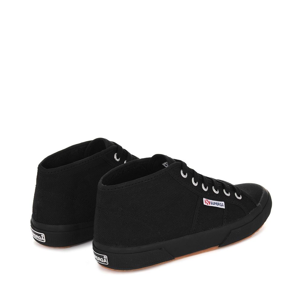 Superga 2754 Cotu Black High Top Sneakers - Women's Sneakers USA | US0513742